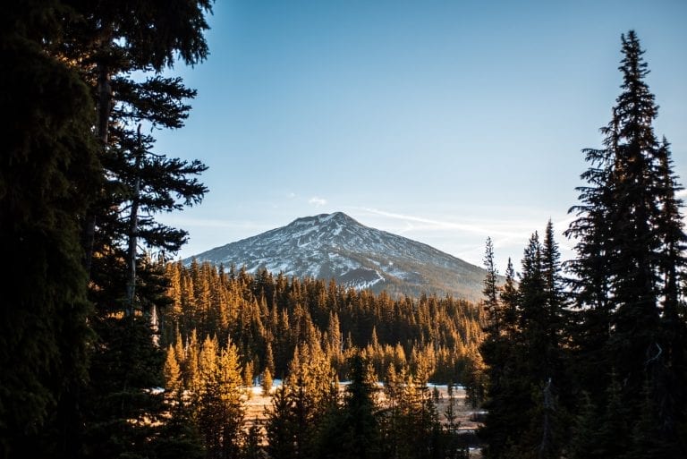 Bend, Oregon, looking toward the Cascades